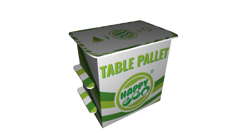 Table Pallet hyllyillä